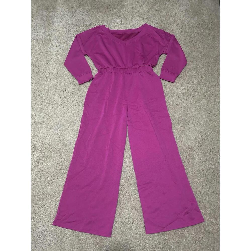 CHIC ME Women’s Jumpsuit Long Sleeve Pink Size XL